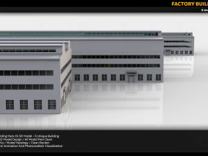 factory building kitbash 3D Model