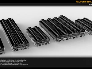 factory building kitbash 3D Model
