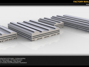 factory building kitbash 3D Model