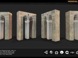 medieval arc bridge 3D Model