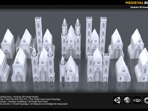 medieval building pack 3D Model