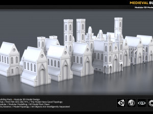 medieval building pack 3D Модель
