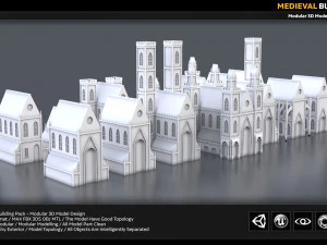 medieval building pack 3D Model