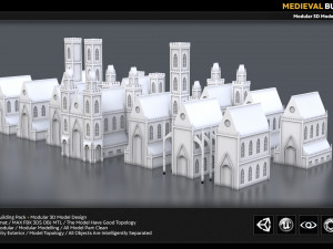 medieval building pack 3D Модель