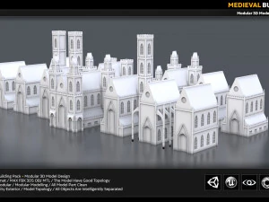 medieval building pack 3D Model