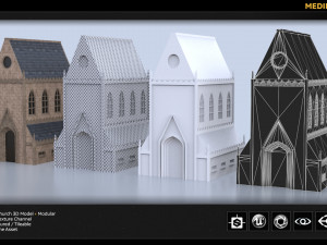 medieval church 3D Model