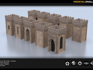 medieval small tower pack 3D Модель