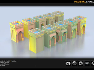 medieval small tower pack 3D Model