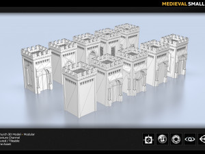 medieval small tower pack 3D Модель