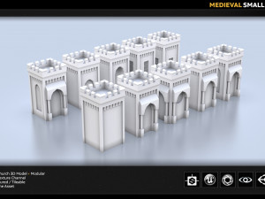 medieval small tower pack 3D Модель