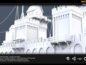 castelo do sol nascente Modelo 3D