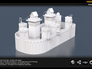 rising sun castle 3D Model