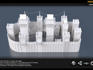 rising sun castle 3D Model