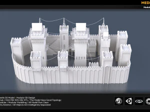 rising sun castle 3D Model