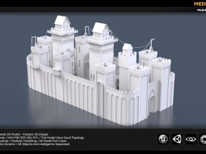 rising sun castle 3D Model