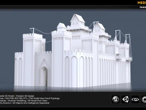 rising sun castle 3D Model