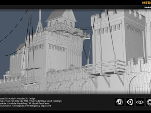 rising sun castle 3D Model