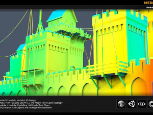 rising sun castle 3D Model
