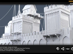 rising sun castle 3D Model