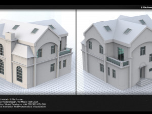 tret villa building Modello 3D