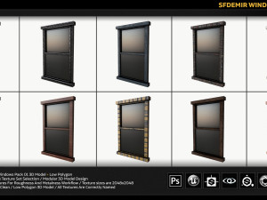 sfdemir windows pack 01 3D Model