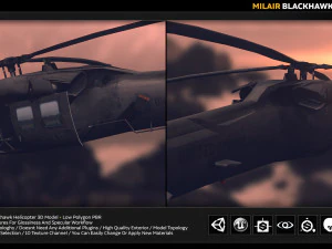 mlair falc&atilde;o negro Modelo 3D