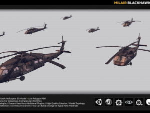 mlair blackhawk 3D 모델