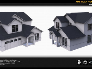 american house building 3D Model