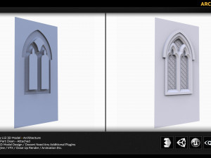 arch window l12 Modèle 3D