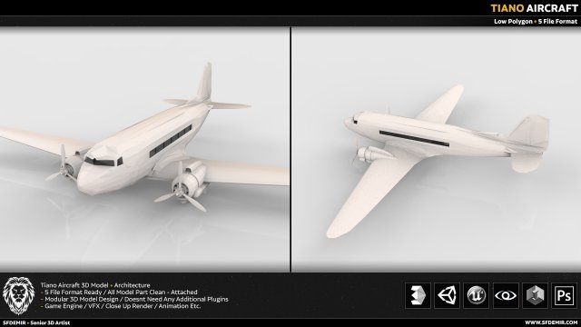 tiano Model 3D .c4d .max .obj .3ds .fbx .stl .blend 