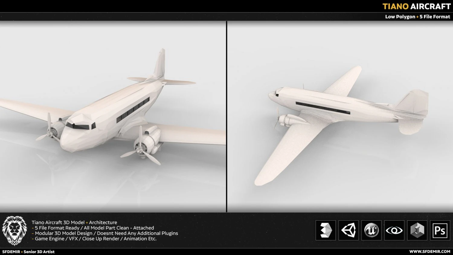 tiano 3D Model .c4d .max .obj .3ds .fbx .stl .blend