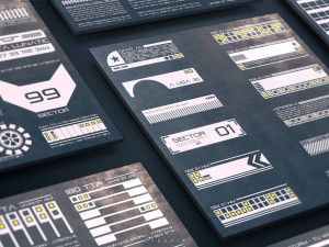 Sfdemir sci-fi decal pack 01 3D Model
