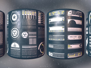 Sfdemir sci-fi decal pack 01 3D Model