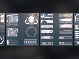 Sfdemir sci-fi decal pack 01 3D Model
