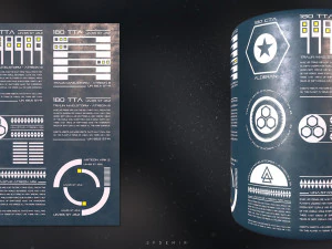 Sfdemir sci-fi decal pack 01 3D Model