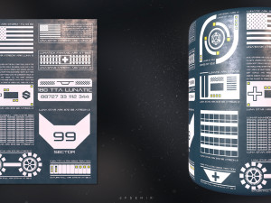 Sfdemir sci-fi decal pack 01 3D Model
