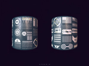 Sfdemir sci-fi decal pack 01 3D Model