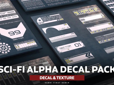 スフデミール SF デカール パック 01 3Dモデル