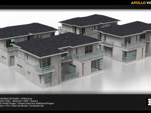 edif&iacute;cio da villa Apolo Modelo 3D