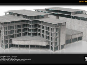 edif&iacute;cio central x Modelo 3D