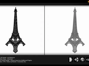 Eiffelturm 3D Modell