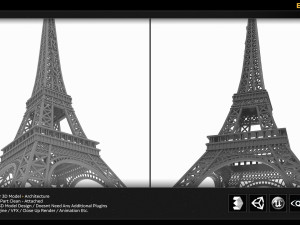 eiffel tower Model 3D