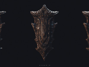 dragonborn shield 3Dモデル