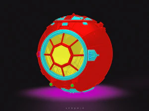 vader spaceship cabinet 3D Model