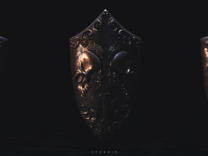 skeleton shield 3D Модель