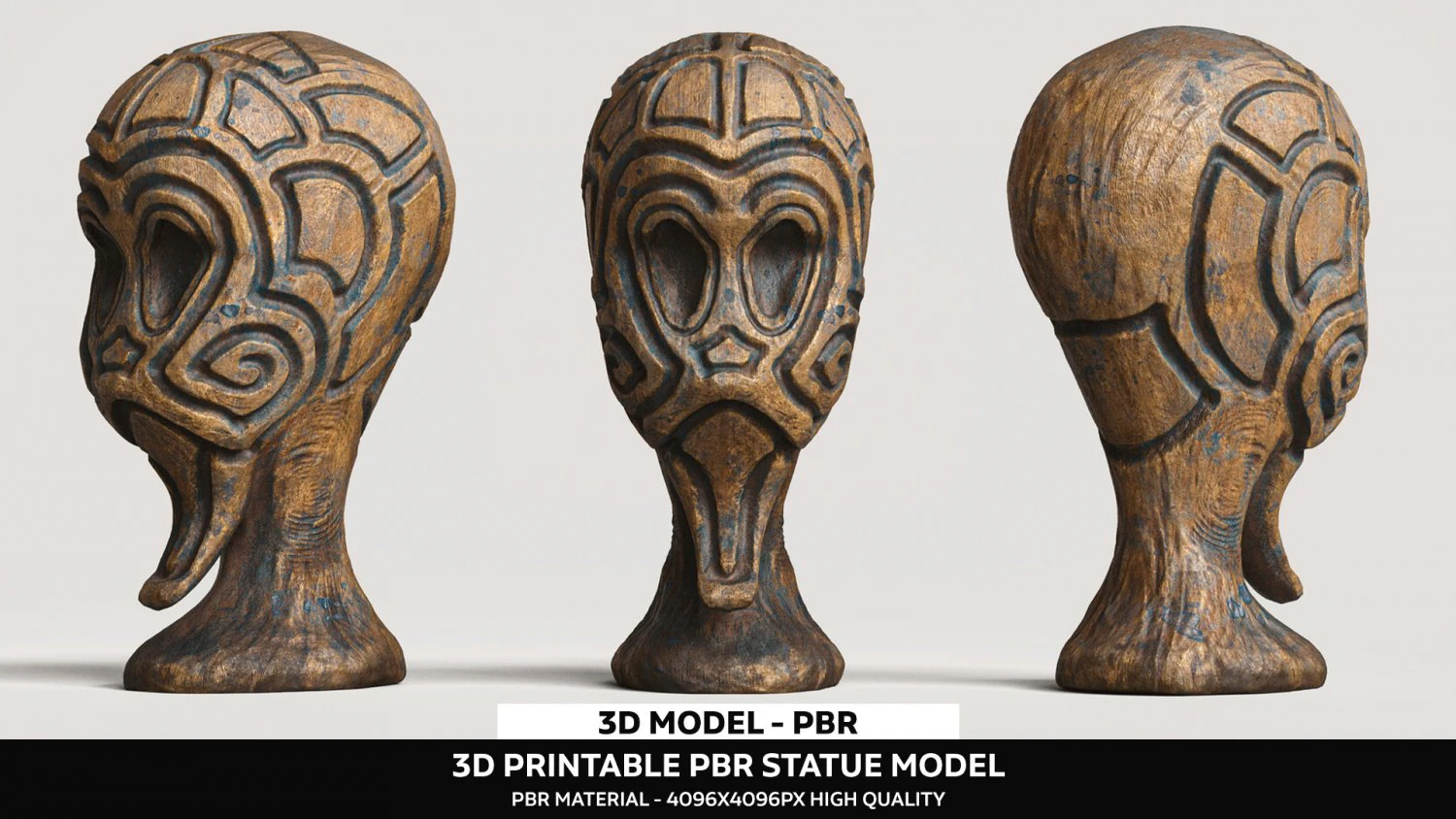 Модель статуи для 3D-печати 3D Модель .c4d .max .obj .3ds .fbx .stl .blend 