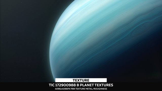 TIC 172900988 b Planet Textures 3D Модель .c4d .max .obj .3ds .fbx .stl .blend 