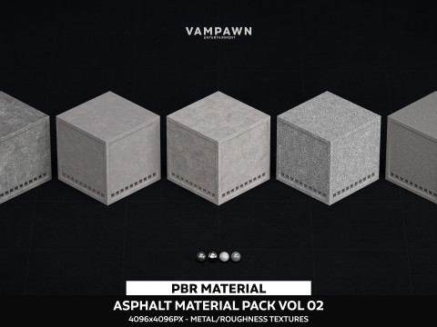 Asphalt Material Pack Vol 02 - High-Quality Asphalt PBR Materials CG टेक्स्चर्स