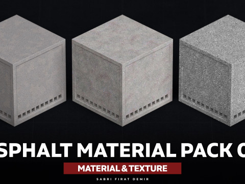Asphalt Material Pack Vol 02 - High-Quality Asphalt PBR Materials CG Textures