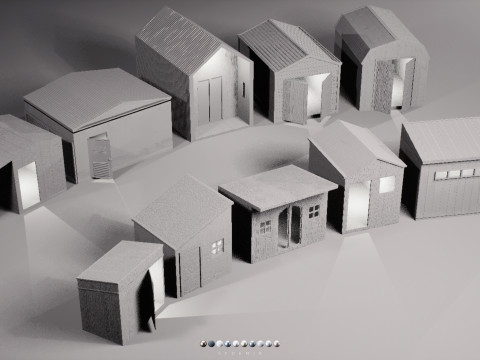 Shed Pack Vol 01 3D Model